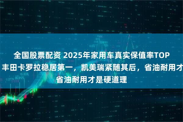 全国股票配资 2025年家用车真实保值率TOP20出炉，丰田卡罗拉稳居第一，凯美瑞紧随其后，省油耐用才是硬道理
