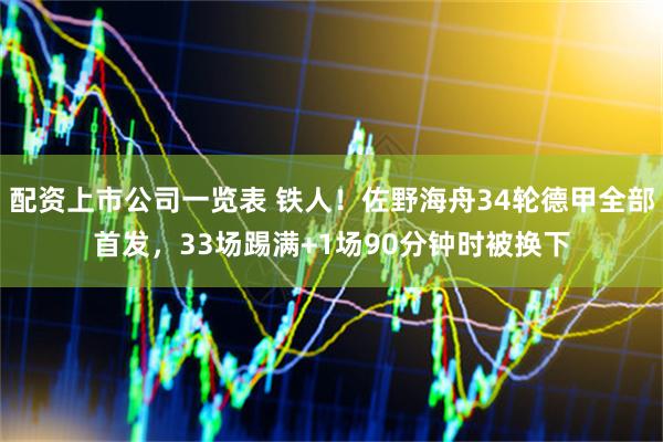配资上市公司一览表 铁人！佐野海舟34轮德甲全部首发，33场踢满+1场90分钟时被换下